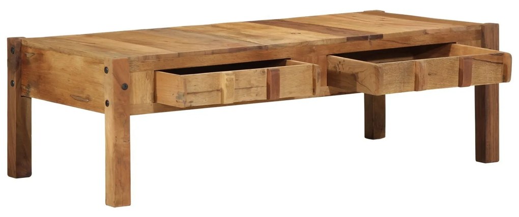 Mesa de Café 110x55x35 cm Madeira Sólida Recuperada