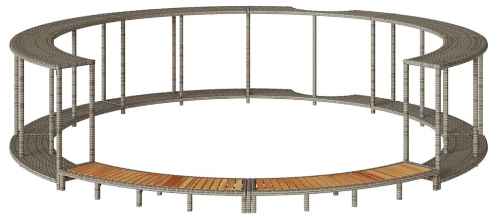 Contorno de banheira com Armazenamento e Degrau de Madeira