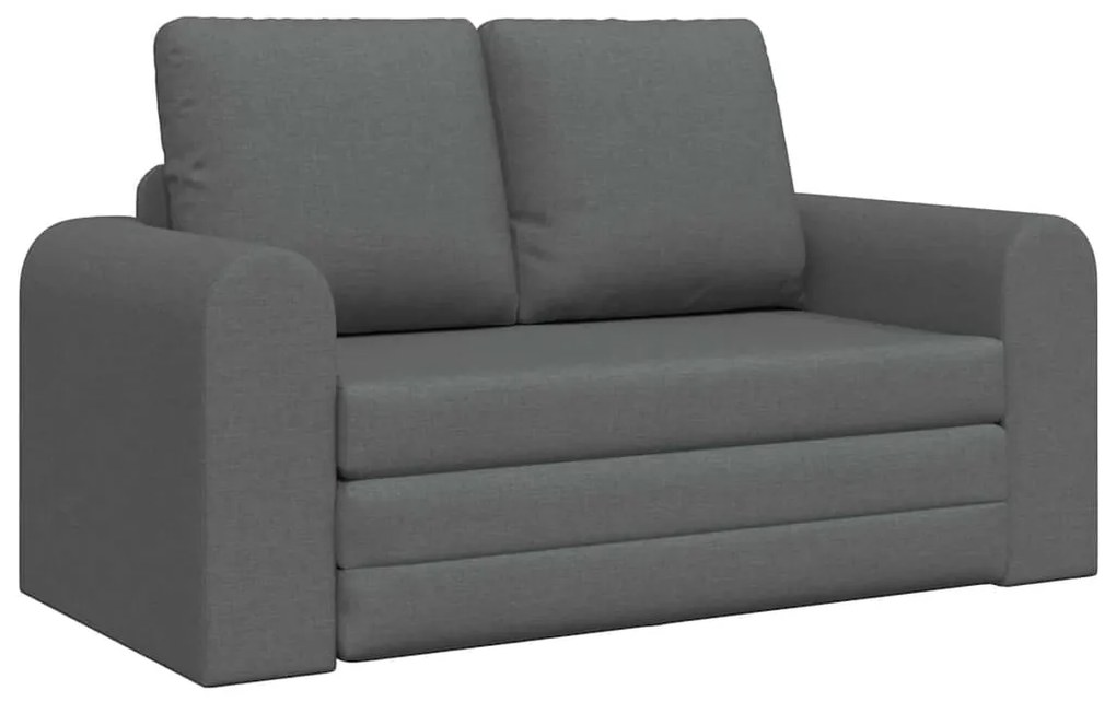 Sofá-camas 2 em 1 Cinza Escuro 148x71x83 cm Tecido