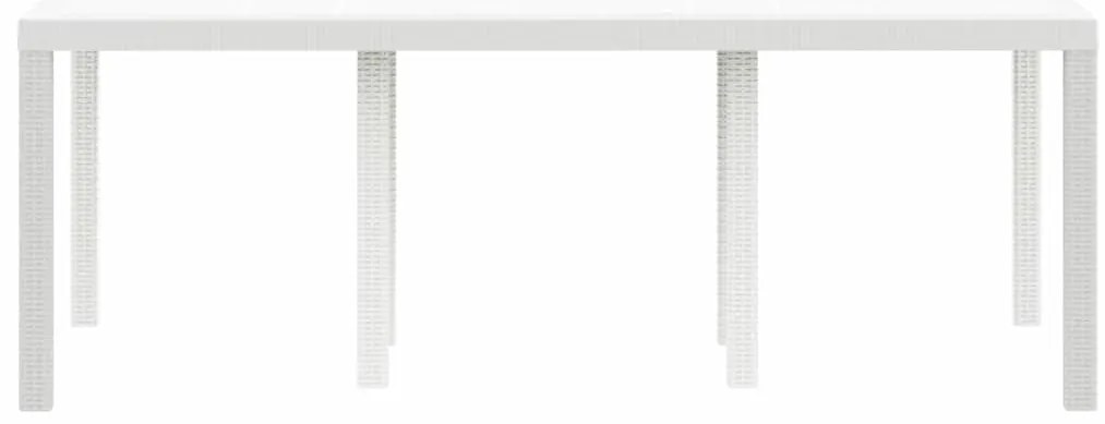 Mesa de Jardim vidaXL Branca 200x100x73 cm em Rattan Sintético