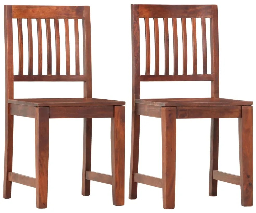 Cadeiras de jantar 2 pcs madeira de mangueira maciça