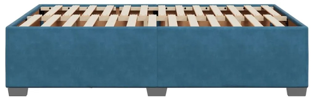 Estrutura de cama 120x190 cm veludo azul