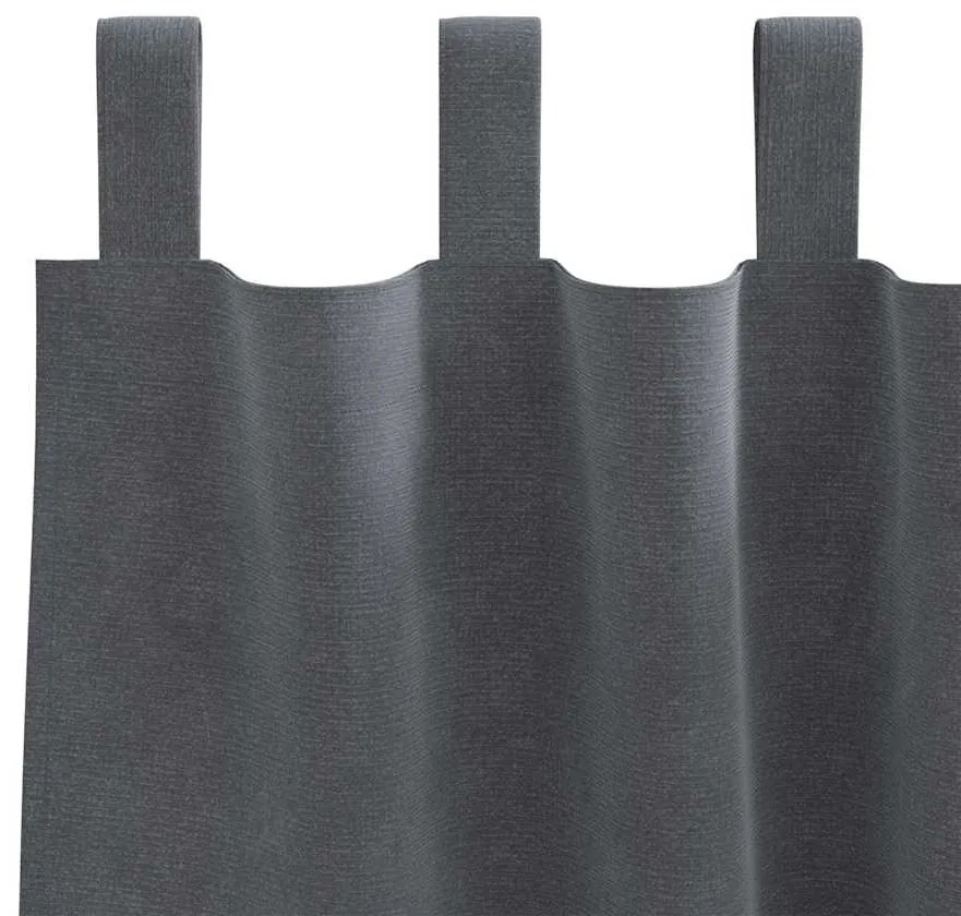 Cortinas Blackout vidaXL com Laços de Pendurar 2 pcs Veludo Cinza Clar