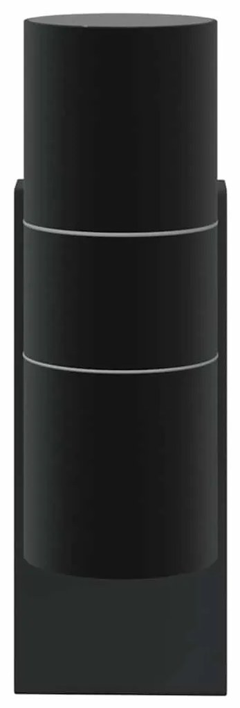 Luzes de Parede Externas 2 pcs Aço Inoxidável Preto IP44