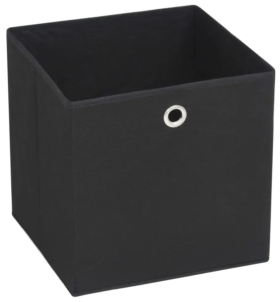 Caixas arrumação 10 pcs 28x28x28 cm tecido-não-tecido preto