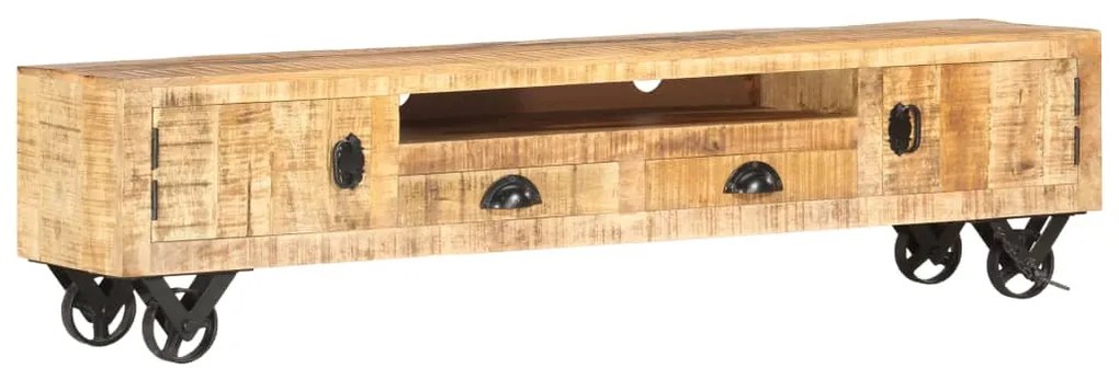 vidaXL Móvel de TV 150x30x37 cm madeira de mangueira maciça