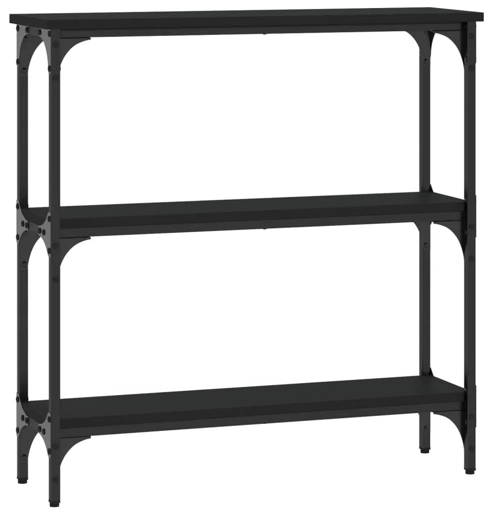 Mesa consola 75x22,5x75 cm derivados de madeira preto