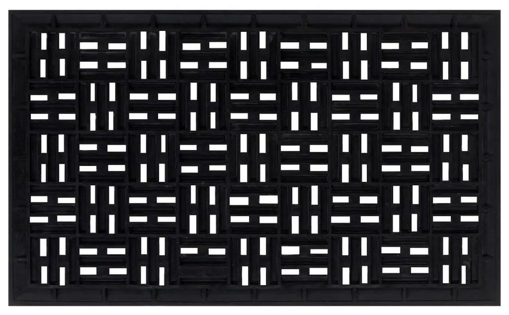 Tapete de porta retangular 45x75 cm borracha