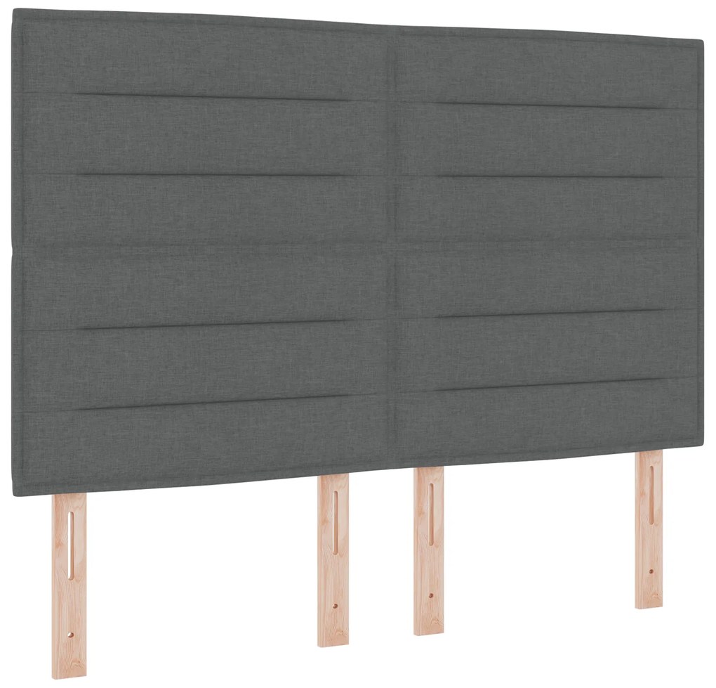 Cama vidaXL Cinza Escuro 140x190 cm em Tecido
