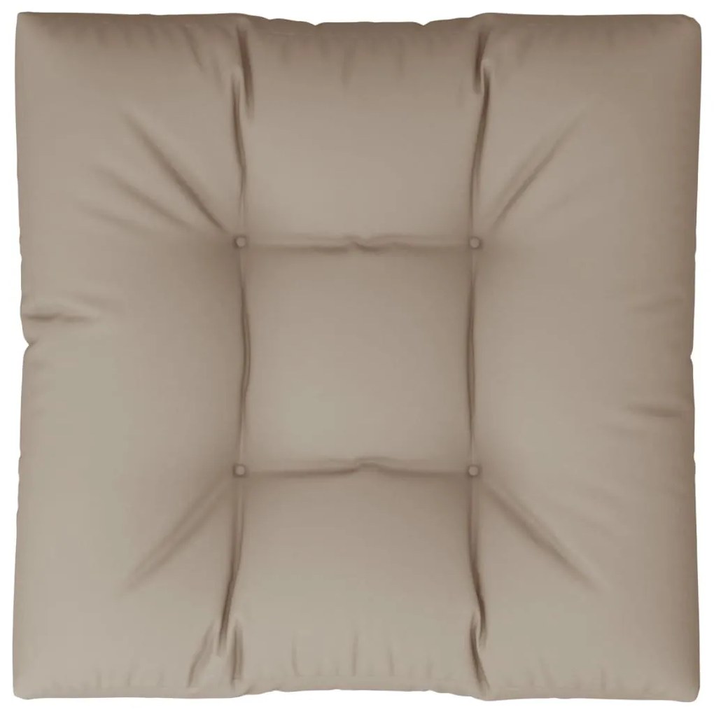Almofadão assento jardim 80x80x10cm tecido cinzento-acastanhado