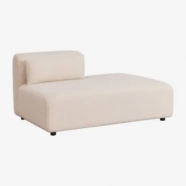 Divã Direito Para Sofá Modular Fogler Chenille Creme Bege - Sklum