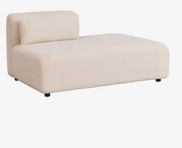 Módulo Divã Direito Para Sofá Modular Fogler Tecido Pele De Borrego Bege Creme - Sklum
