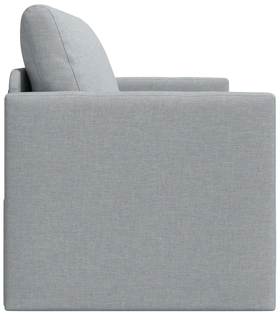 Sofá Cama de Chão 2-em-1 Cinza Claro 124x71x78 cm Tecido