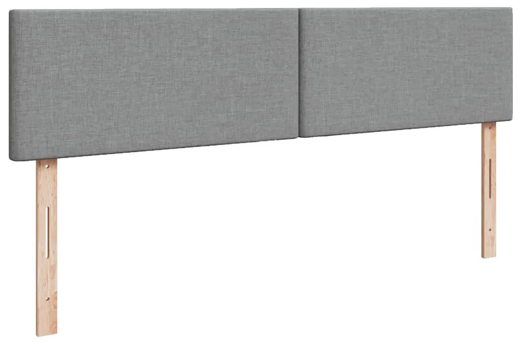 Cama otomana com colchão 160x200 cm tecido cinzento claro