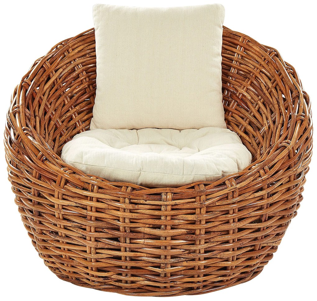 Cadeira de jardim em rattan natural LERICI Beliani