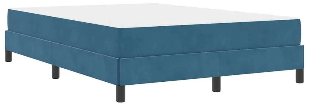 Cama box spring com colchão Azul Escuro 140 x 200 cm Veludo