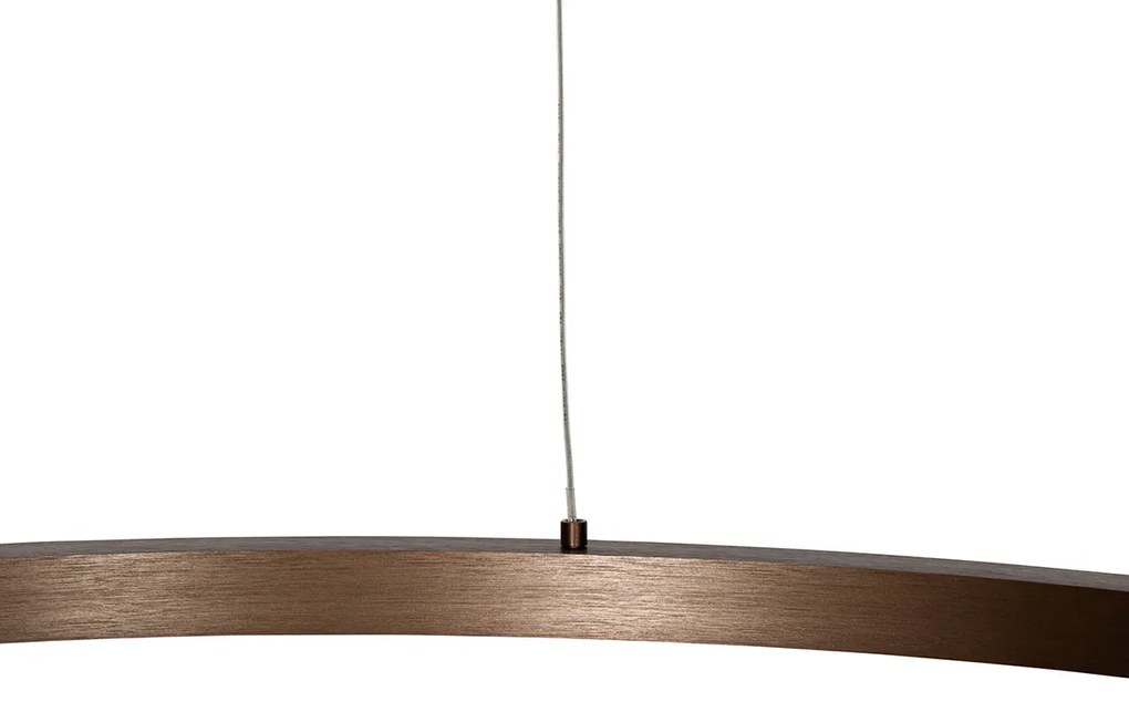 Candeeiro de suspensão em bronze 80 cm com LED regulável em 3 níveis - Girello Design