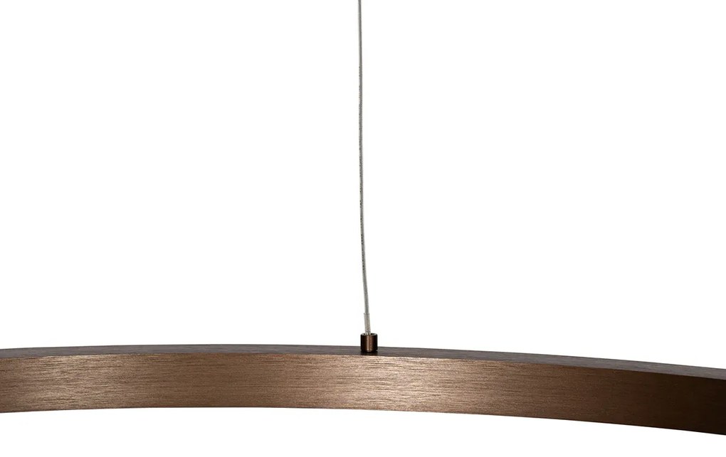 Candeeiro suspenso bronze 80 cm com LED regulável em 3 níveis - Girello Design