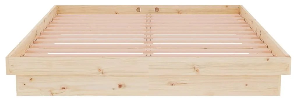 Estrutura de cama casal 135x190 cm madeira maciça