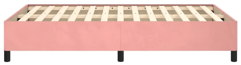 Estrutura de cama 120x200 cm veludo rosa