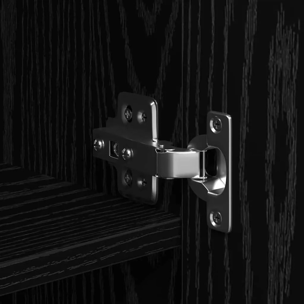 Highboard Carvalho Preto 70x42.5x185 cm Madeira Engenharia