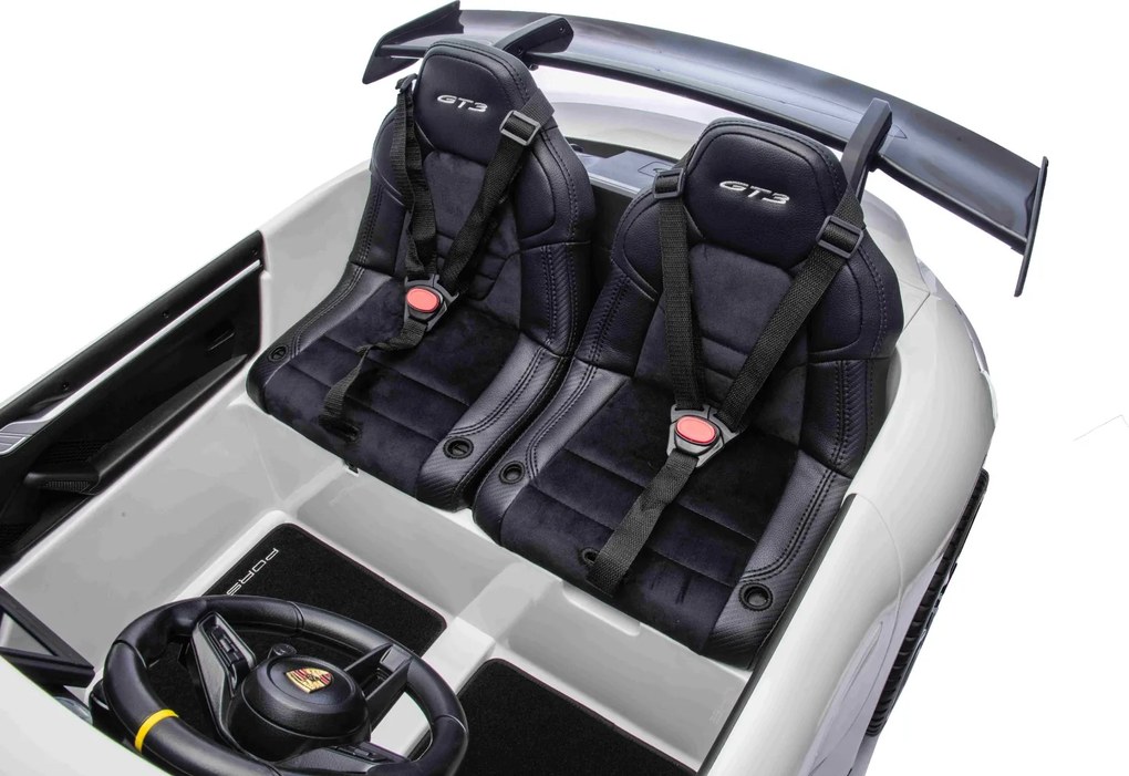 Carro elétrico para crianças Porsche 911 24V 4x4, 2 lugares, controlo remoto, entrada USB/AUX, motores de 200W, bateria de lítio, luzes LED licença OR