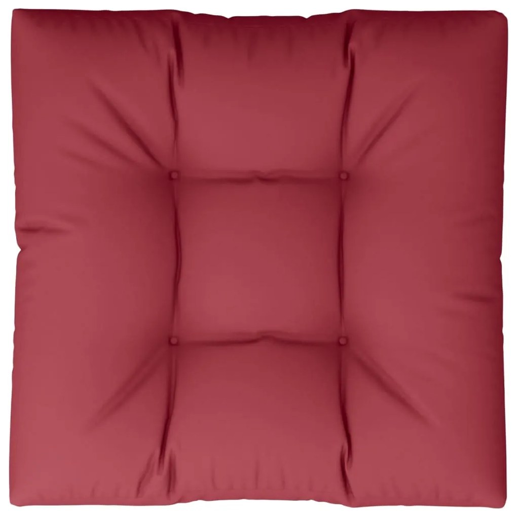 Almofadão para sofá de paletes 80x80x12cm tecido vermelho tinto