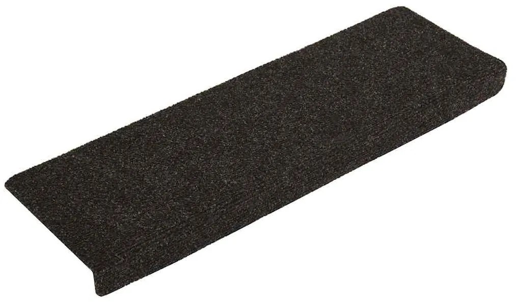 Tapetes de escada autoadesivos 30 pcs 65x21x4cm castanho-escuro