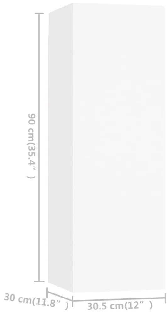 6 pcs conjunto de móveis de TV derivados de madeira branco