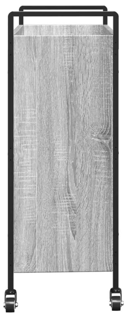 Carrinho de cozinha 70x30x82 cm derivados madeira cinza sonoma