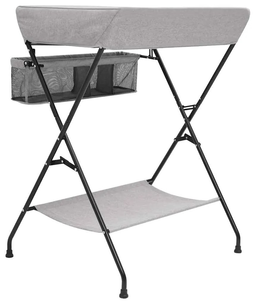 Mesa muda-fraldas ferro cinzento-claro