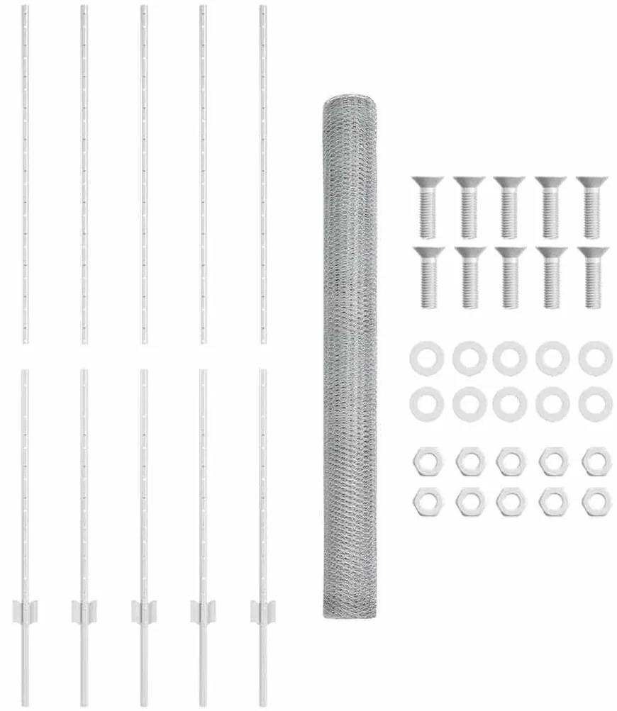 Postes de Cerca vidaXL 10 pcs U-Channel 150 cm Aço Galvanizado