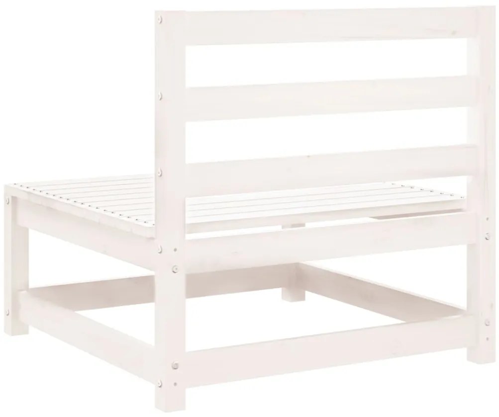Sofás sem braços p/ jardim 3 pcs 70x70x67cm pinho maciço branco