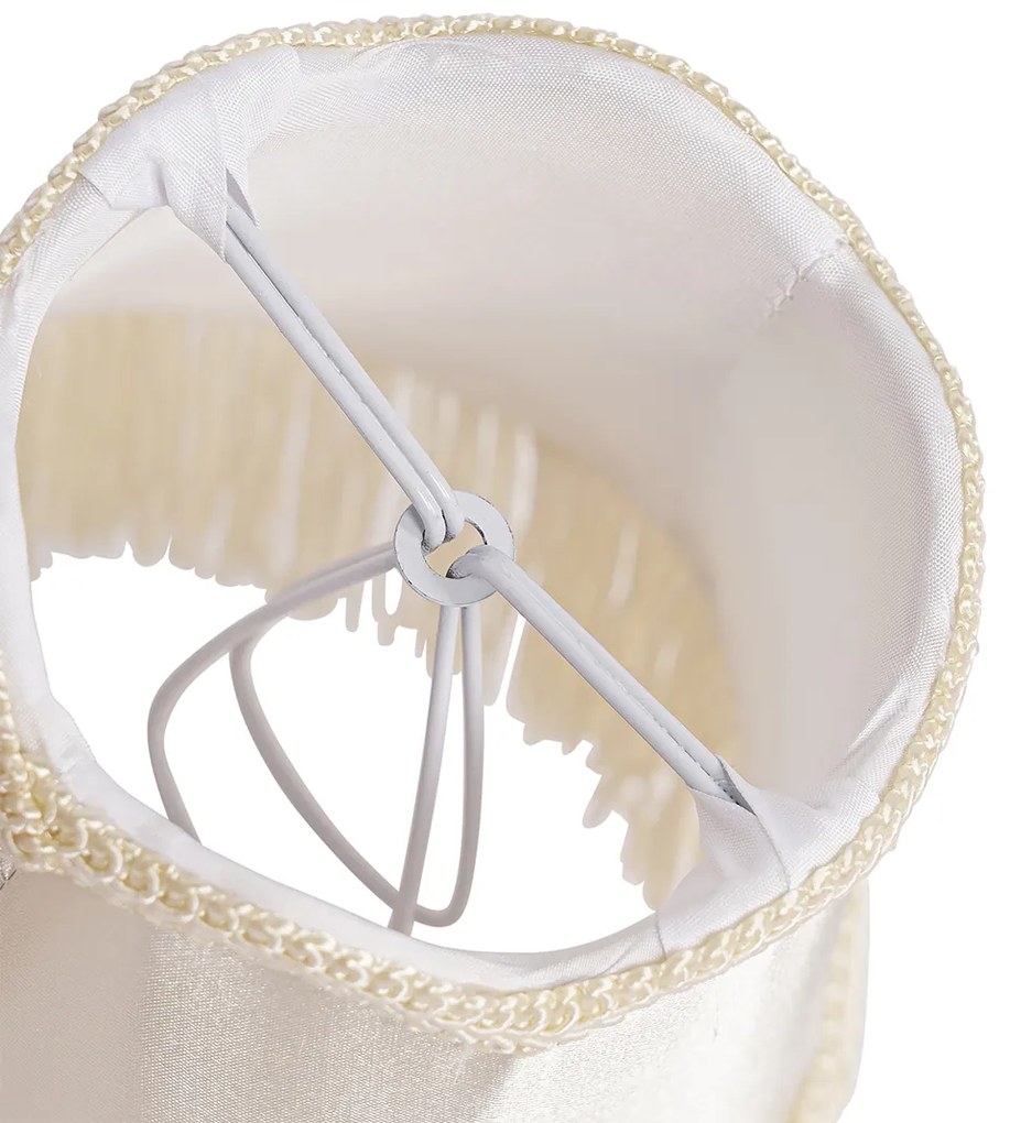 Abajur de tecido creme 12 cm - Granny Retro