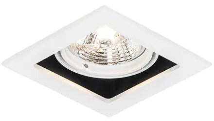 Foco quadrado embutido branco ajustável - Artemis 70 Moderno