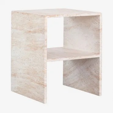 Mesa Lateral Em Cimento Travertino Galia Travertine - Sklum