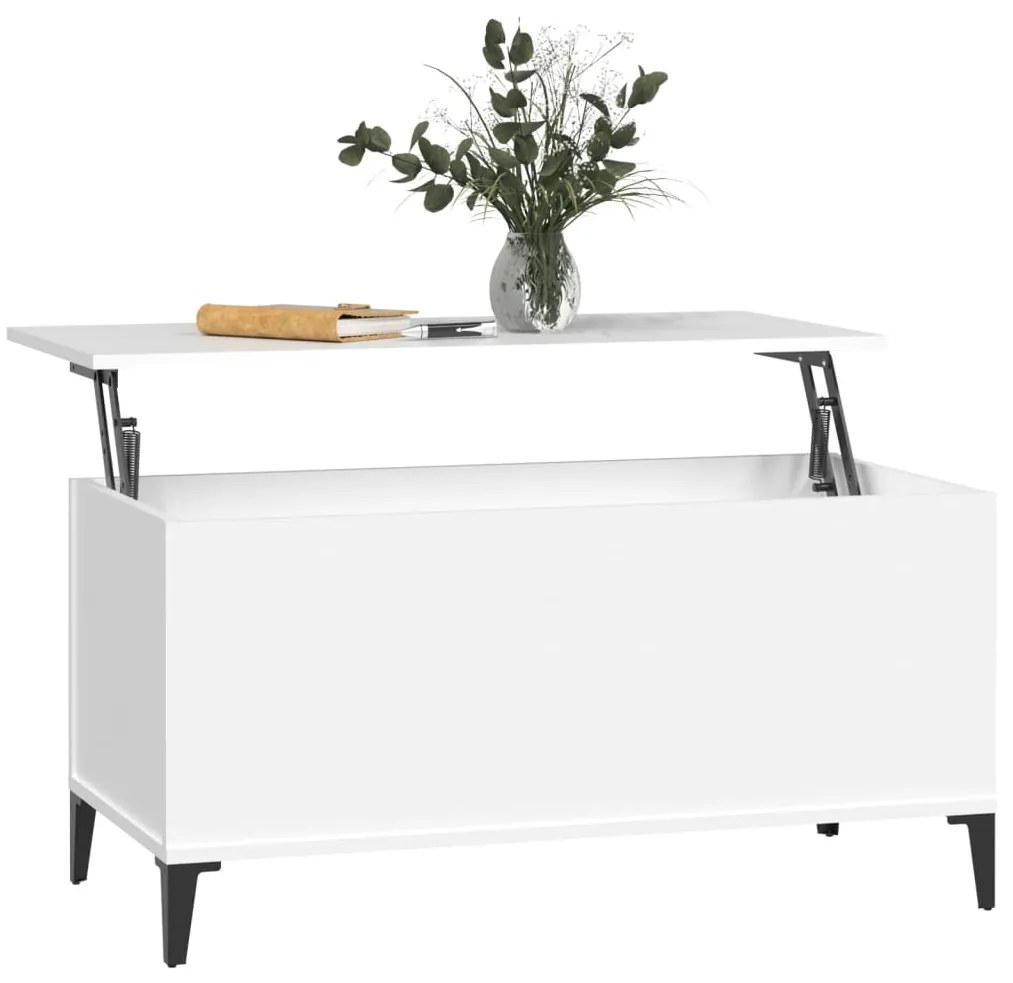 Mesa de centro 90x44,5x45 cm derivados de madeira branco