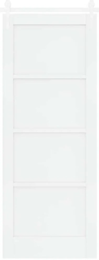 Porta Deslizante vidaXL com Conjunto de Ferragens Brancas 78x202 cm Ma
