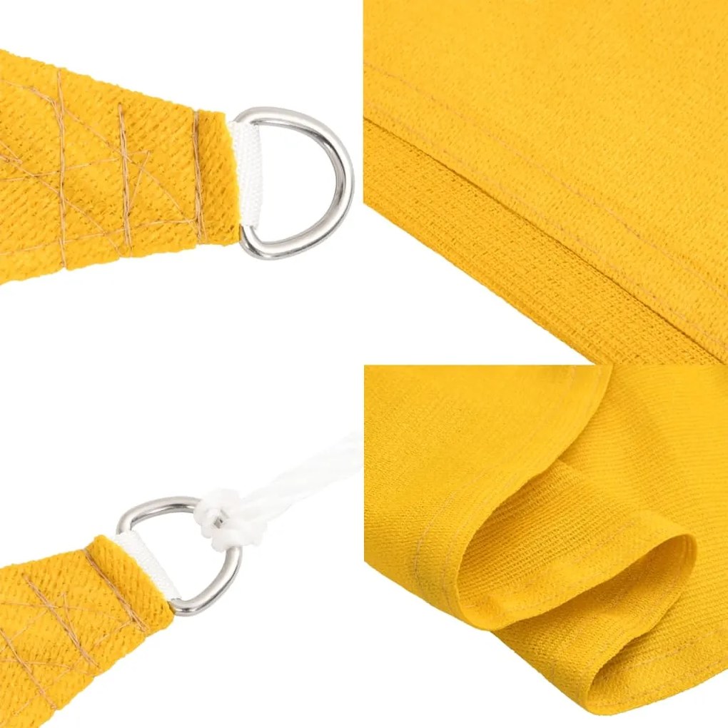 Para-sol estilo vela 160 g/m² 3x4,5 m PEAD amarelo