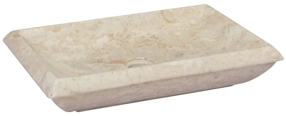 Lavatório 50x35x10 cm mármore cor creme