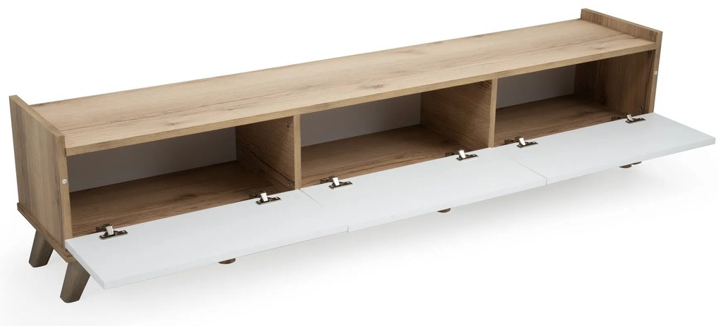 Móvel TV Sumer – Carvalho/Branco – 178x34,6x44,8 cm