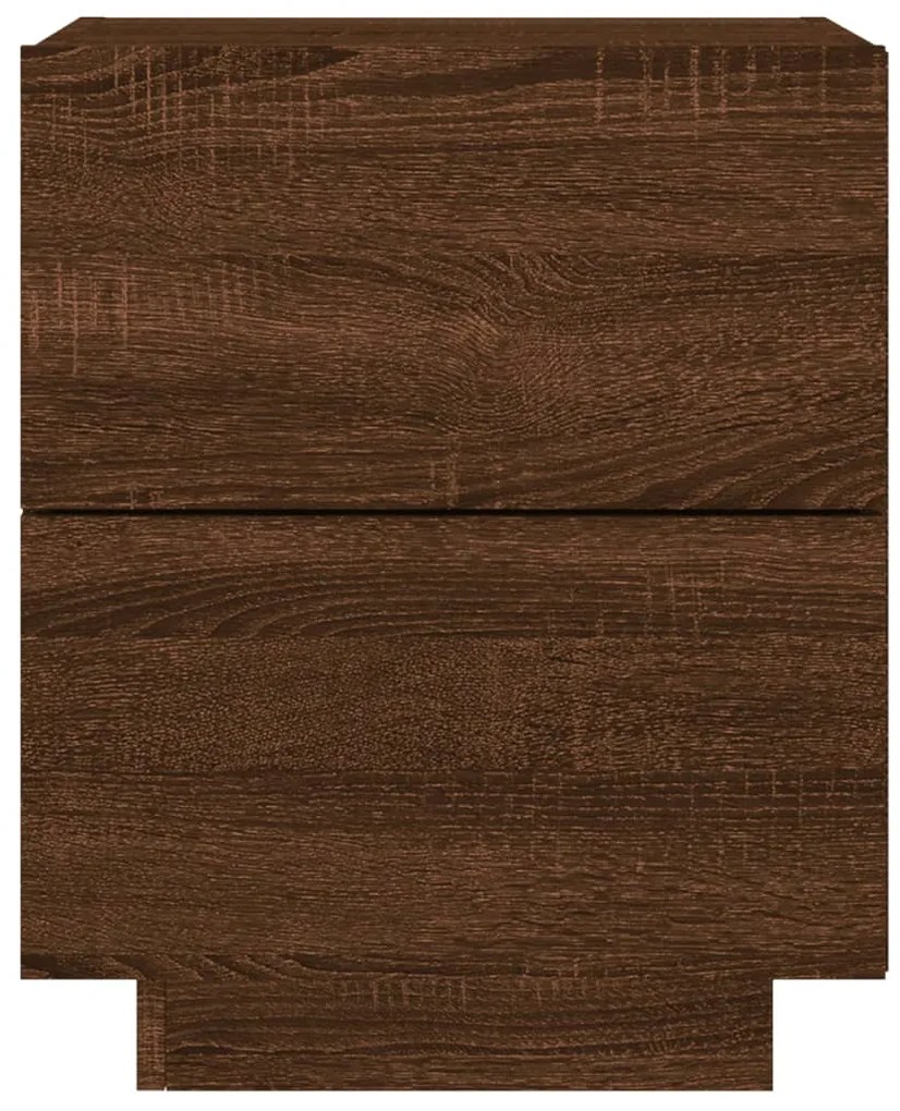 Mesa cabeceira c/ luzes LED derivados madeira carvalho castanho