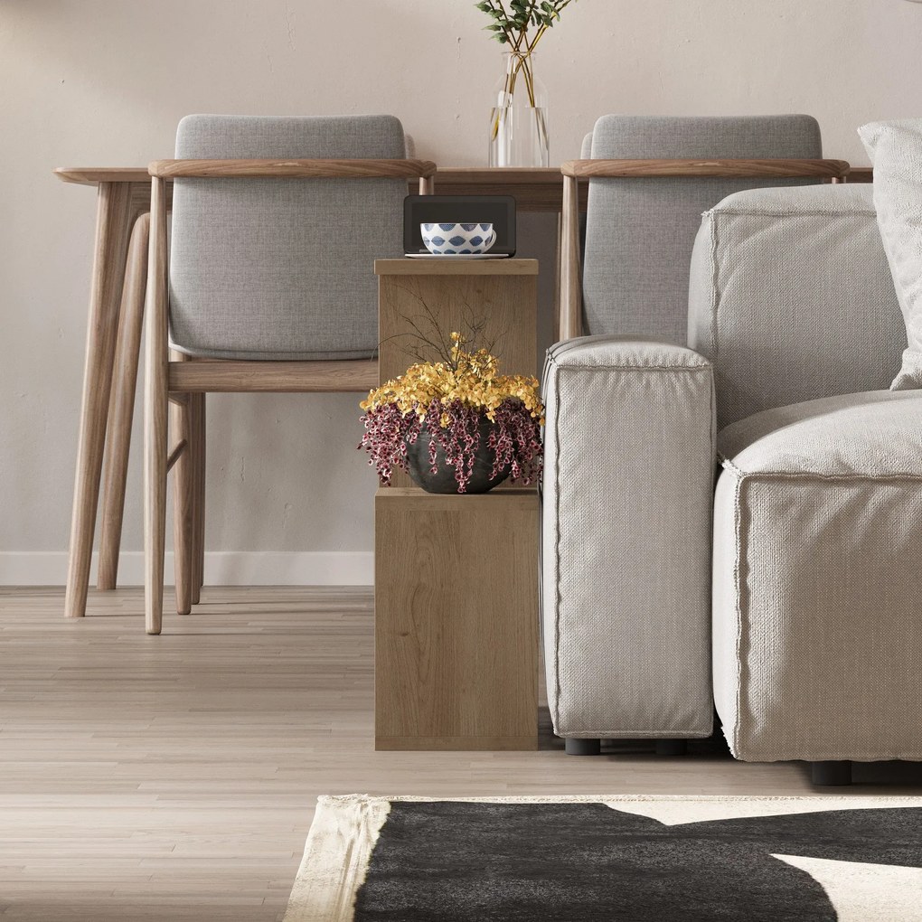 Mesa de Centro Homemania – Natural – 60x60x20 cm | Tribo Home