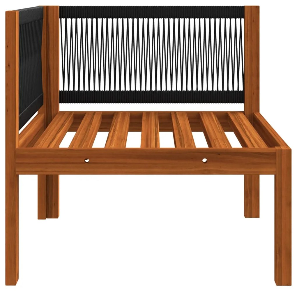 Sofás de canto p/ jardim 2 pcs c/ almofadões acácia maciça
