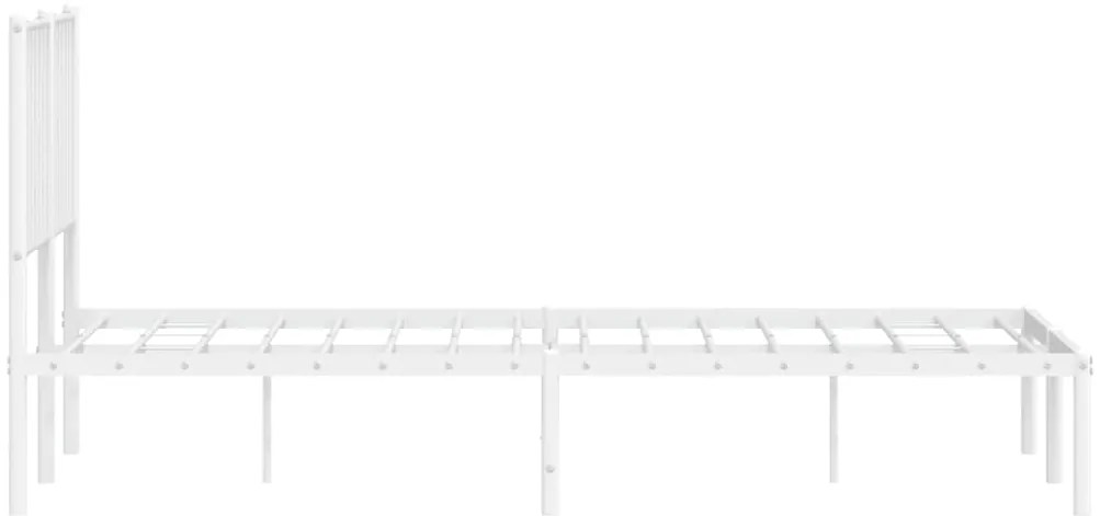 Estrutura de cama com cabeceira 140x190 cm metal branco
