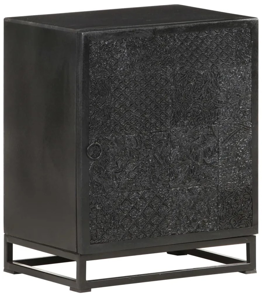 Mesa de cabeceira 40x30x50 cm acácia e mangueira maciça preto