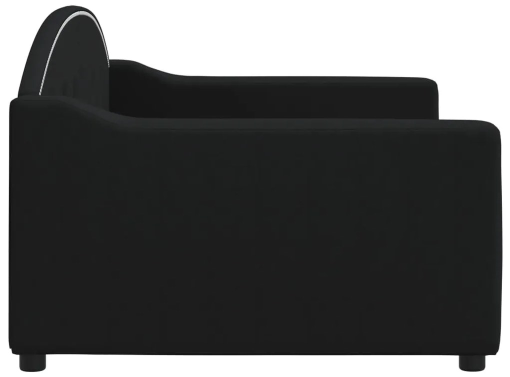 Sofá-cama 90x190 cm tecido preto