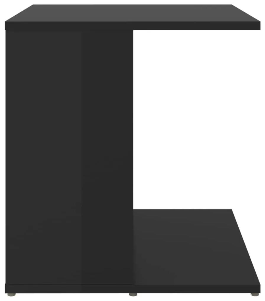 Mesa de apoio 45x45x48 cm contraplacado preto brilhante