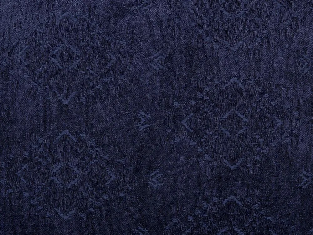 Almofada decorativa em algodão e viscose azul escura com relevo 45 x 45 cm MELUR Beliani