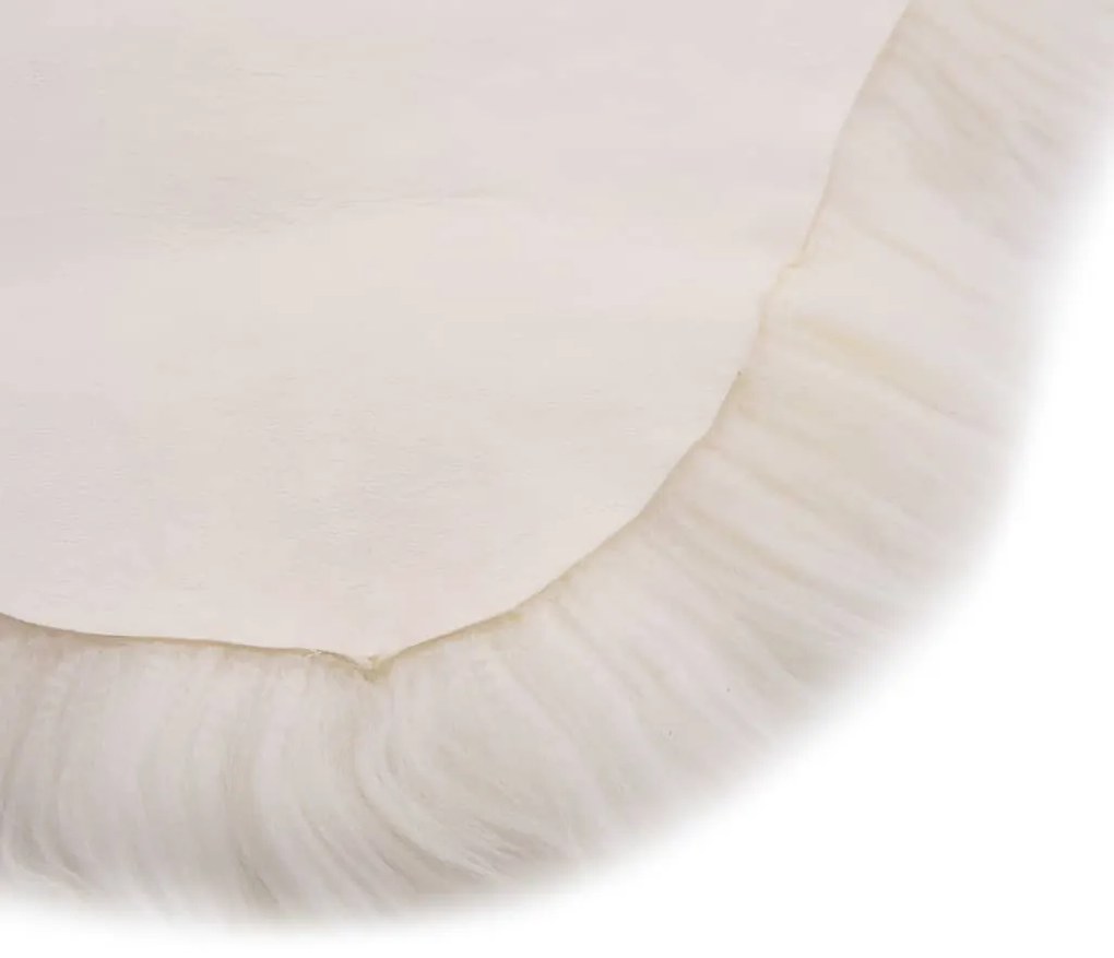Tapete em pele de carneiro 60x180 cm branco